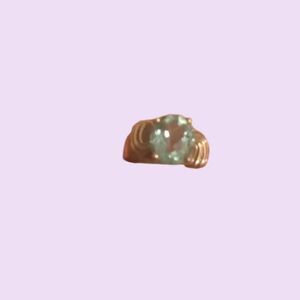 925 sterling silver round blue topaz ring size 8